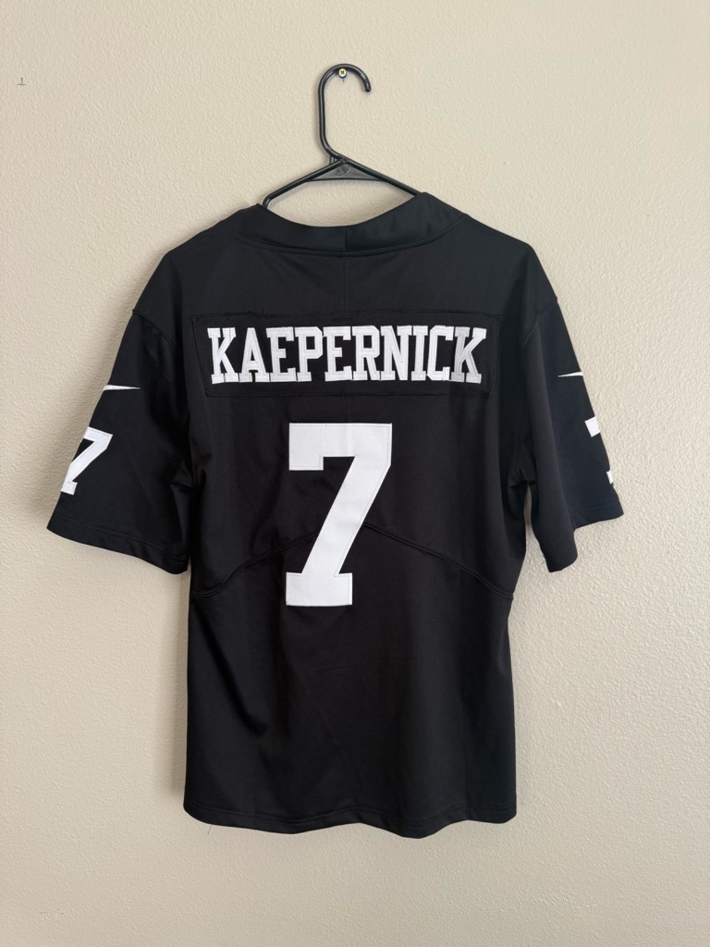 NFL Black Colin #IMWITHKAP Kaepernick #7 Football Jersey with White Graphics